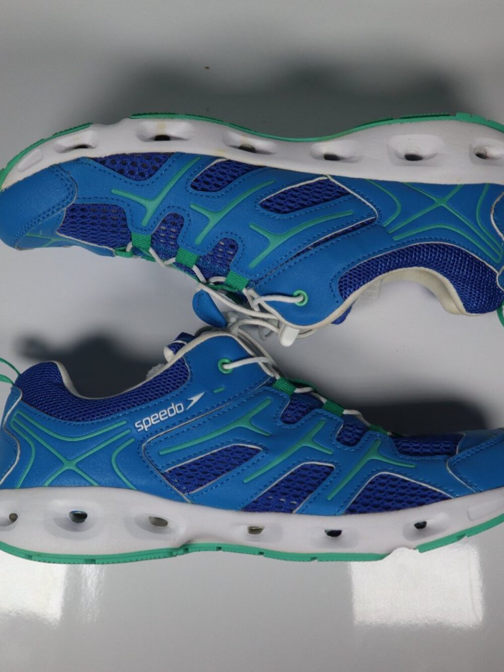 Speedo Hydro Comfort 3.0 Women’s Water Shoes Size 10 Blue Mesh Slip Resistant